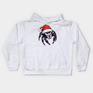 Christmas jumping spider Kids Hoodie